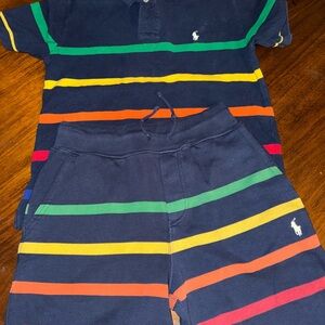 Ralph Lauren Navy Polo Shirt 2 matching sets size 10/12